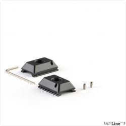 Light Line Seilabh?nger Nutenstein-Set (2 St?ck) schwarz f?r LL-Serie, inkl. Fixierung